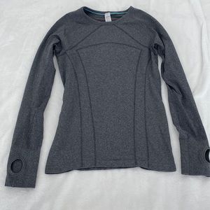 ivivva grey long sleeve active shirt kids size 12